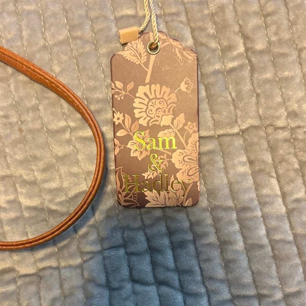 Studded Tan Leather Crossbody Bag - Picture 2 of 4